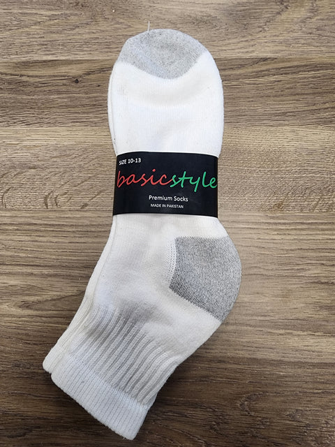 BSI White Ankle Socks 10-13
