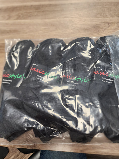 BSI Black Socks 10-13