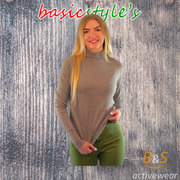 BWS 14019 - Women's Roll Neck Long Sleeve Sweater - B&S Activewear