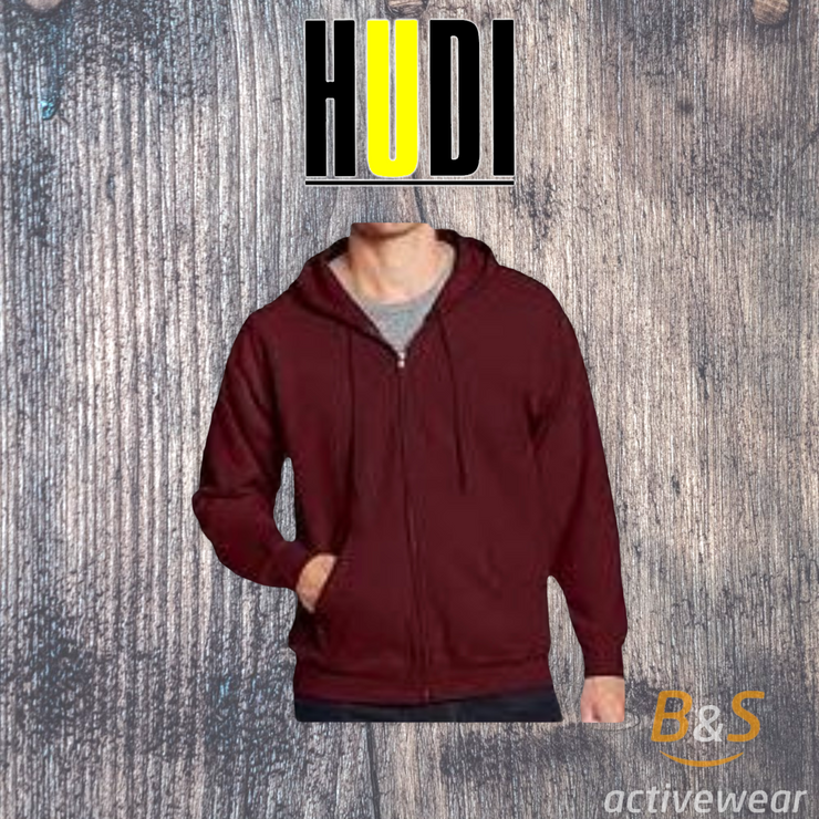 BSI 908 H - 10.5oz Heavy Duty Zip-up Hoodie With Brushed Fleece Interior - B&S Activewear