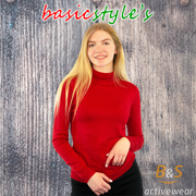 BWS 14019 - Women's Roll Neck Long Sleeve Sweater - B&S Activewear